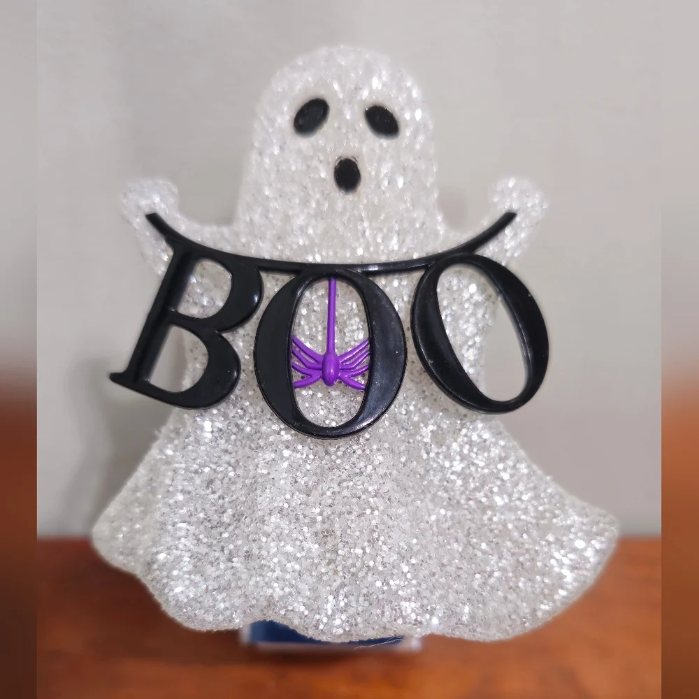 Wallflower Ghost Halloween‎ Bath & Body Works BOO Glitter Ghost Night Light NWT